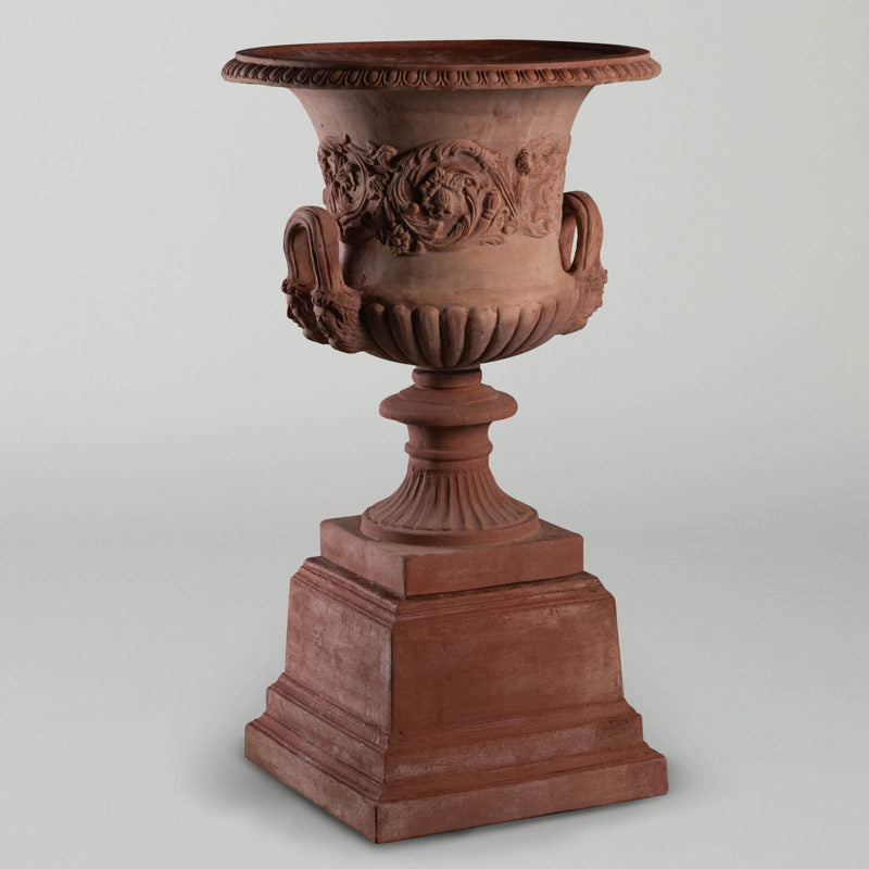 Acanthus Urn and Pedestal | classic design Terracotta planter