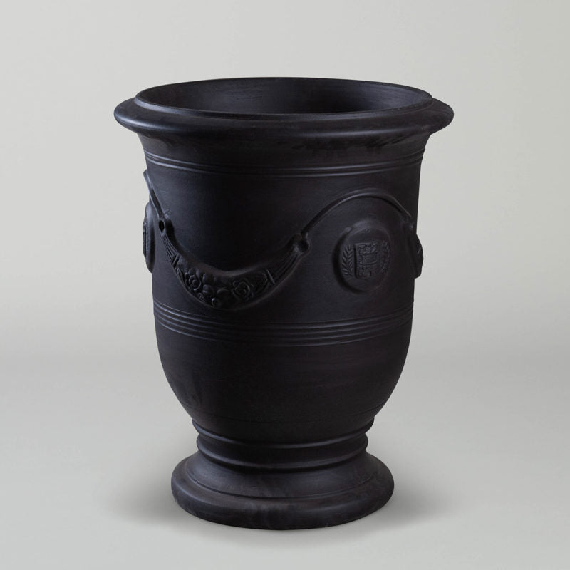 Anduze Vase Natural Black Clay | grey black French Pottery