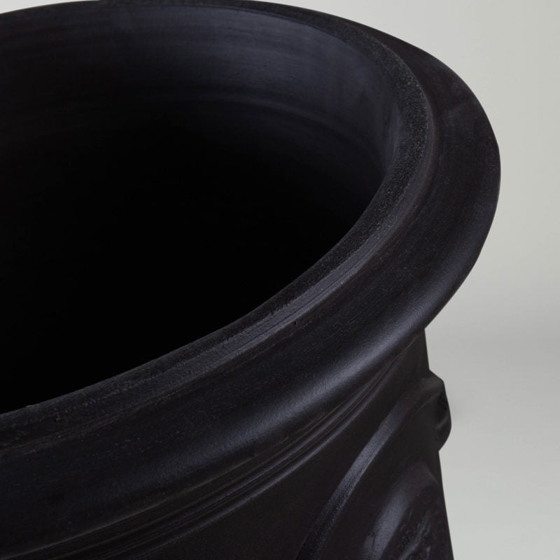 Anduze Vase Natural Black Clay | grey black French Pottery
