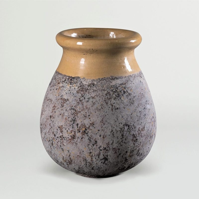 Biot Jar Provence Patina Yellow Glaze Collar | Pottery