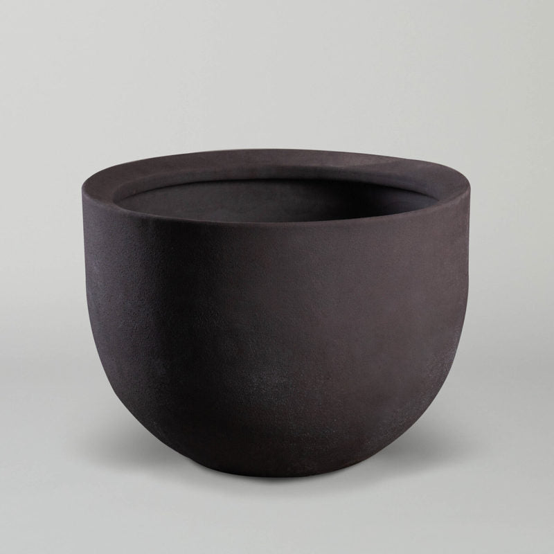 Bologna Bowl | grey Terracotta hemisphere modern pot
