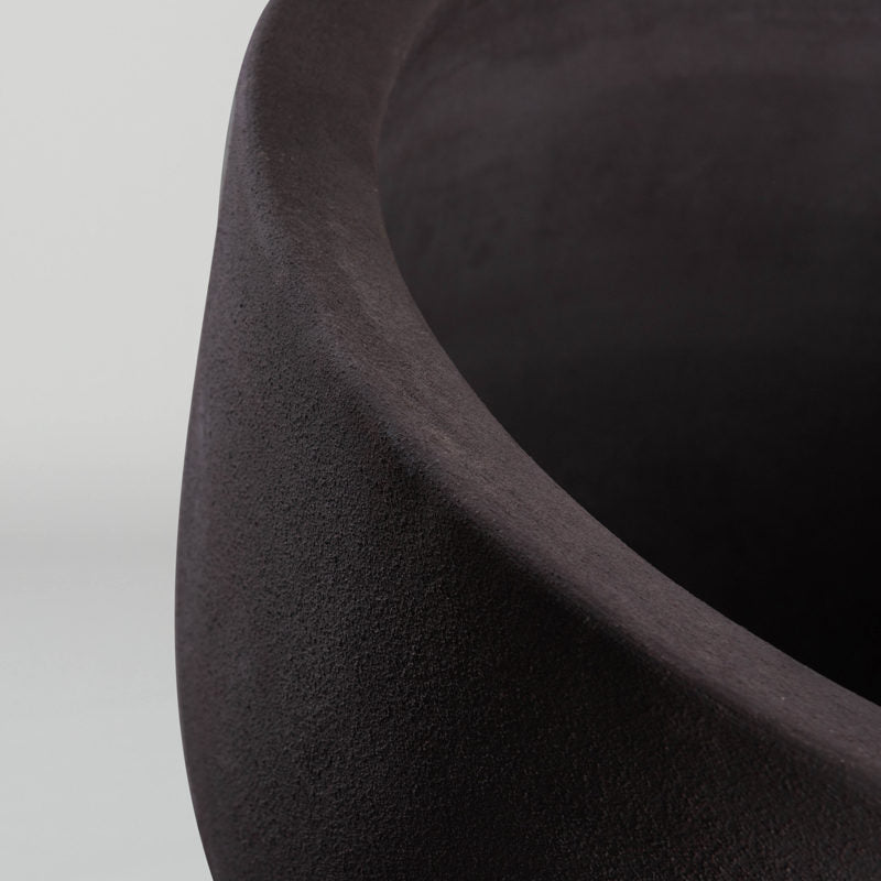 Bologna Bowl | grey Terracotta hemisphere modern pot