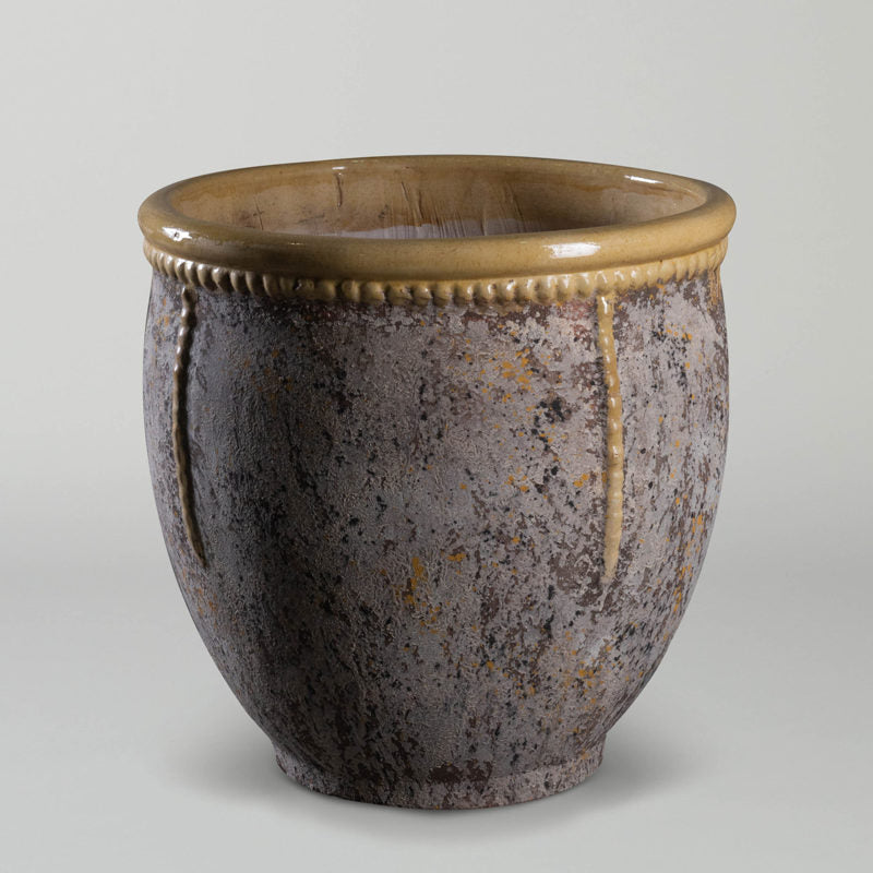 Bugadier Pot Provence Patina Yellow Glaze Collar | Pottery