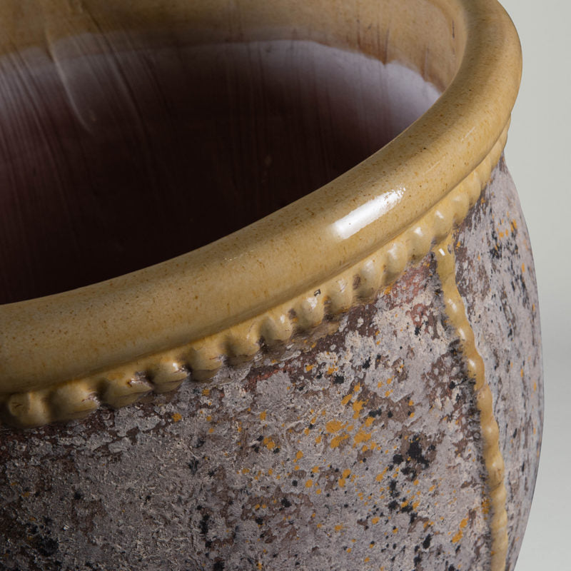 Bugadier Pot Provence Patina Yellow Glaze Collar | Pottery