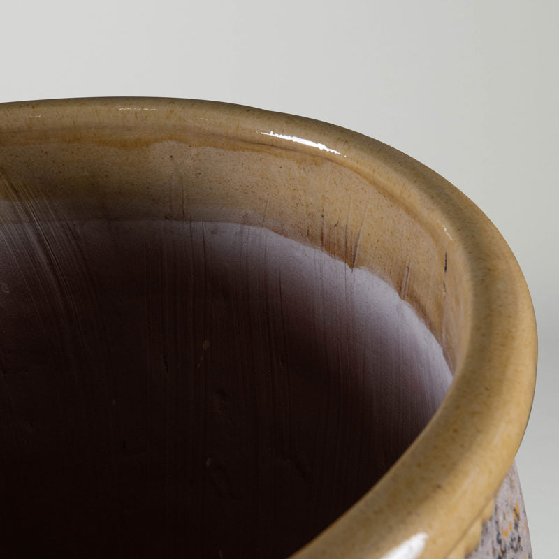 Bugadier Pot Provence Patina Yellow Glaze Collar | Pottery