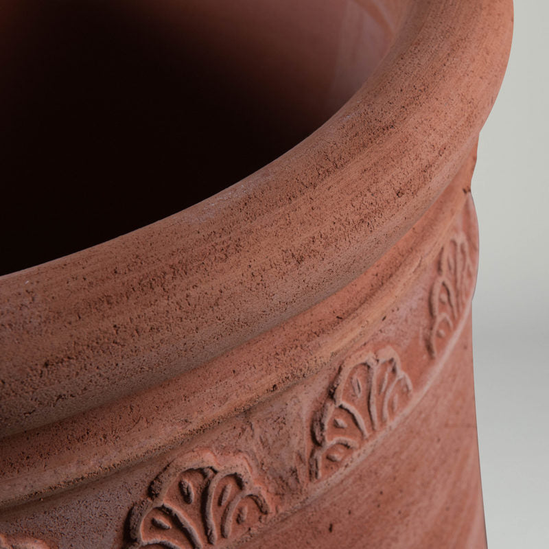 Florentine Planter | frost resistant Terracotta cylinder pot