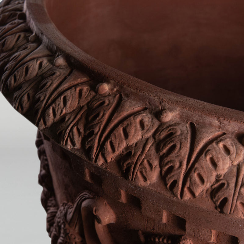 Grand Cosimo Vase with Lion Feet | Terracotta
