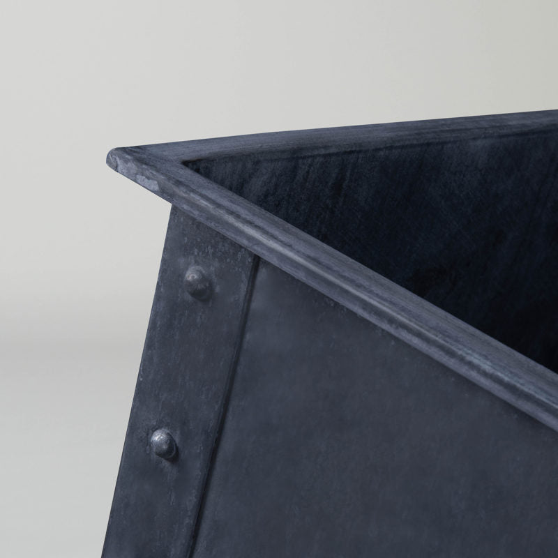 Large Angle Planter | Zinc