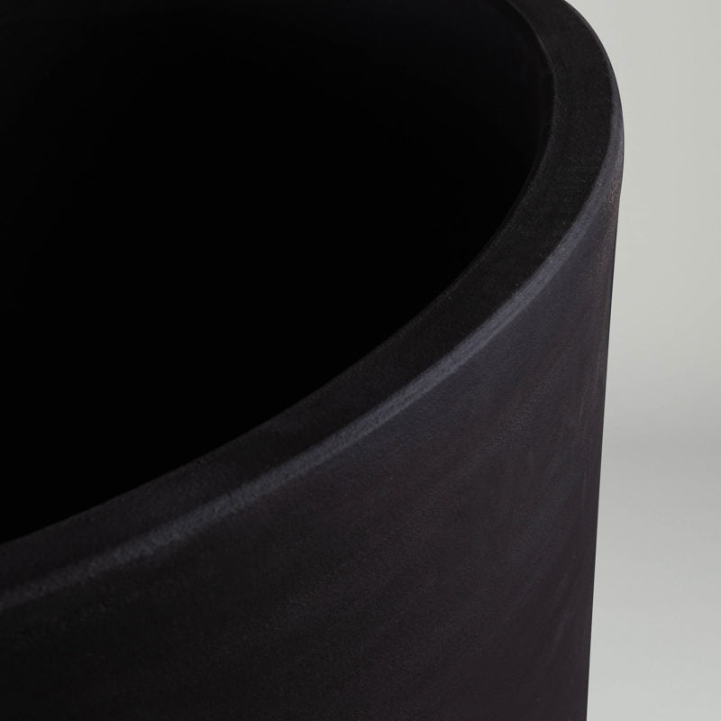 Large Beaker Pot | tall modern grey black Pottery planter