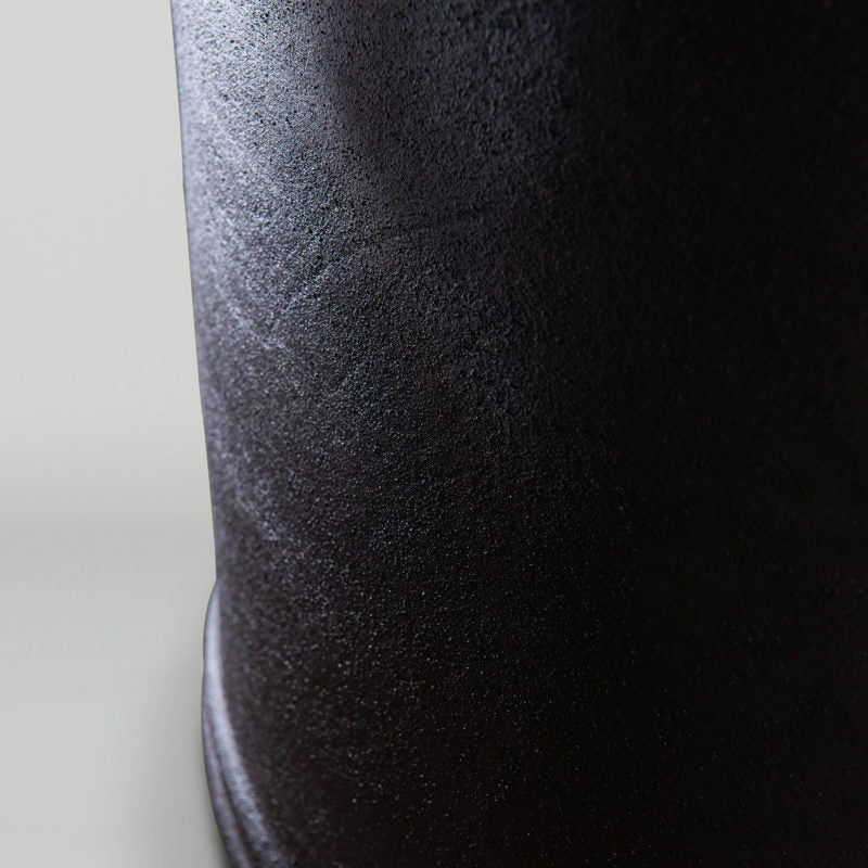 Large Liscio Vase | simple garden pot in grey Terracotta