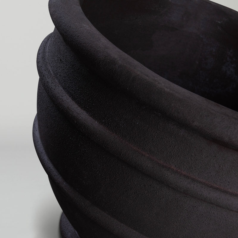 Large Milano Bowl | large grey egg cup shape Terracotta pot