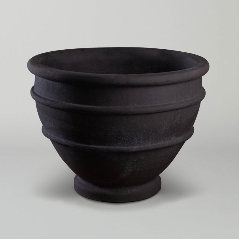 Milano Bowl | grey egg cup shape Terracotta garden planter