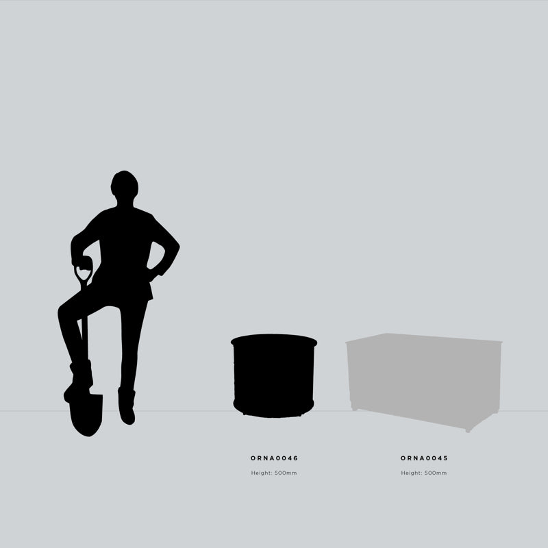 Ribbed Drum | Cylinder garden planter in quality Zinc