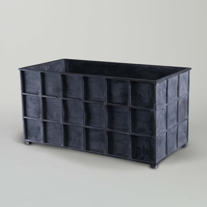Ribbed Trough | robust Zinc garden trough planter