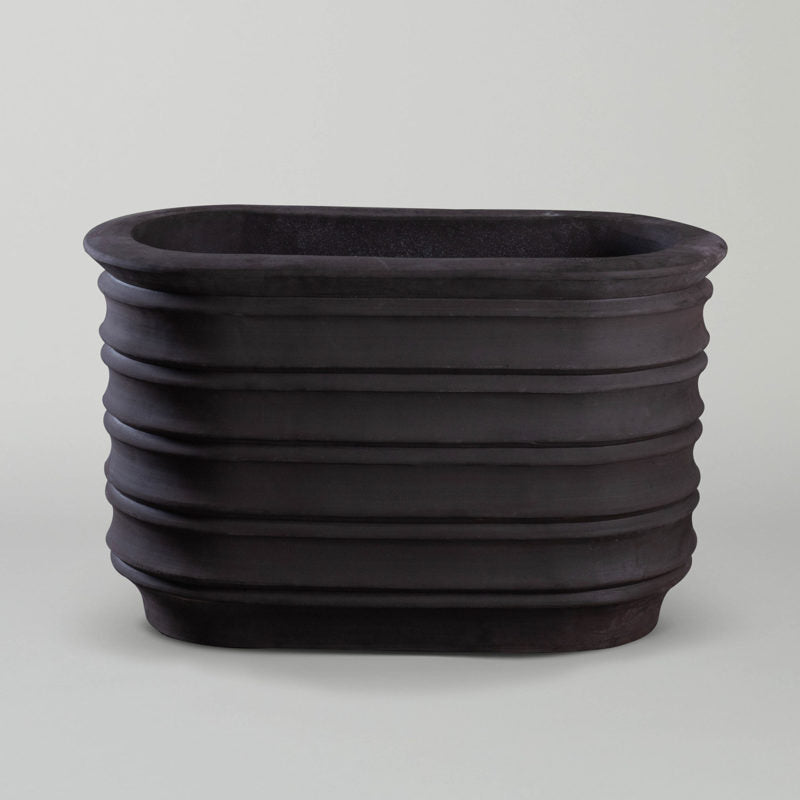 Torino Trough | modern grey black Terracotta planter