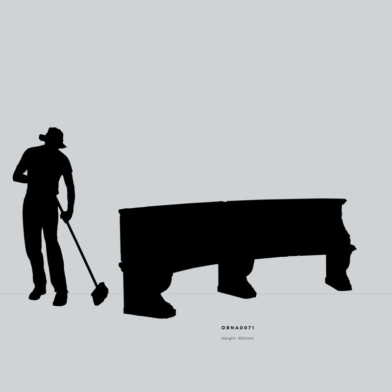 Vicenza Curved Seat | Limestone