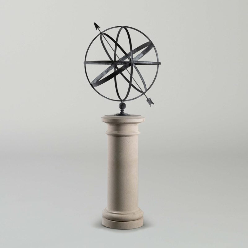 Zinc Armillary Sphere Sundial | Wrought Iron/zinc