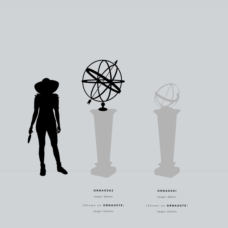 Zinc Armillary Sphere Sundial | Wrought Iron/zinc